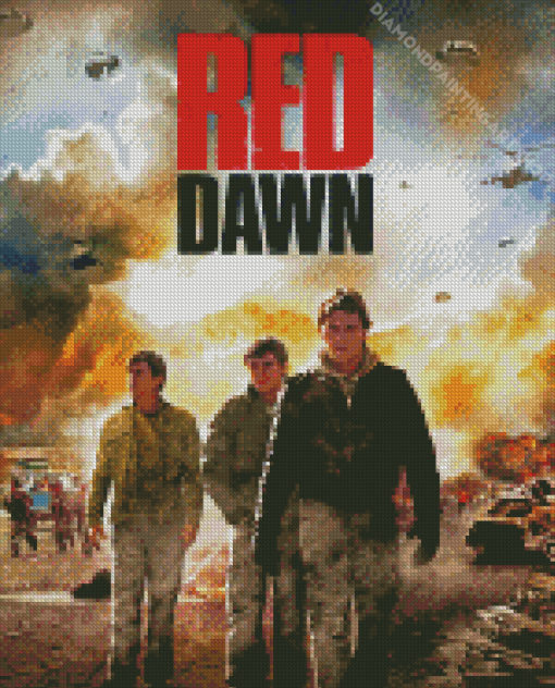 Red Dawn Movie Diamond Painting Art