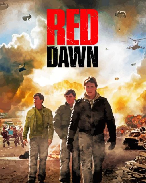 Red Dawn Movie Diamond Painting Art