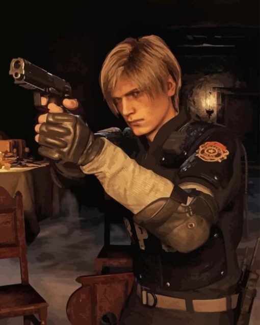 Leon S Kennedy Diamond Painting Art