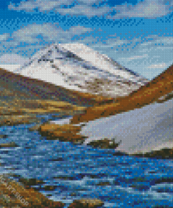 River Between Mountains Diamond Painting Art