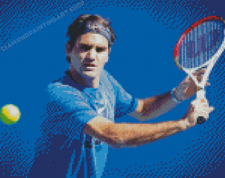 Roger Federer Tennis Player Diamond Painting