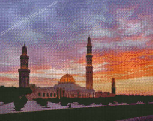Sultan Qaboos Mosque 5D Diamond Painting Art