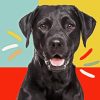 Black Labrador Retriever Diamond Painting Art