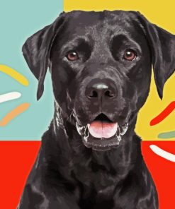 Black Labrador Retriever Diamond Painting Art