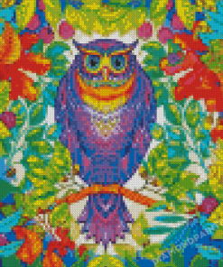 Tropical Mandala Owl Diamond Painting