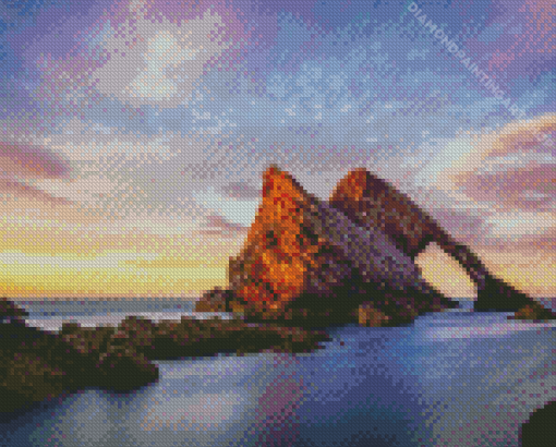 UK Bow Fiddle Rock Diamond Painting Art