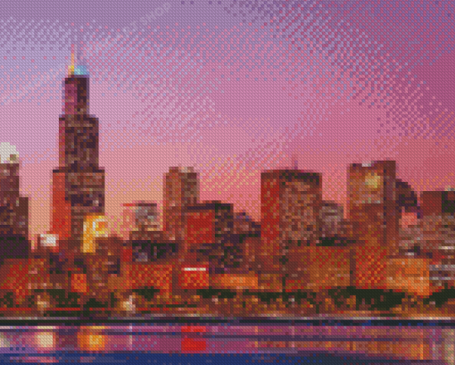 Willis Tower 5D Diamond Painting Art