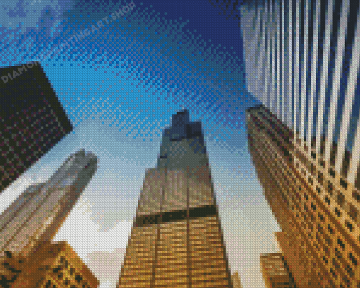 Willis Tower Of Chicago USA Diamond Painting