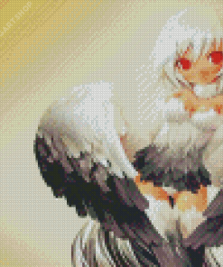 Anime Bird Girl Diamond Painting Art