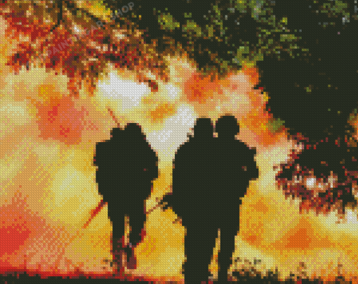 Royal Marine Soldiers Silhouette Diamond Painting