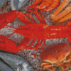 Seafood Crab Crayfish Diamond Painting Art