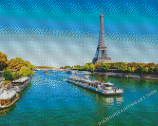 Seine River Paris 5D Diamond Painting Art