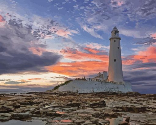 St Marys Lighthouse Diamond Painting Art