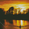 Sunset Over Bushy Park Diamond Painting Art