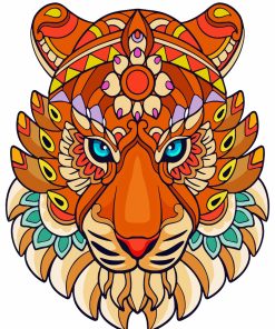 Tiger Head Mandala Diamond Painting