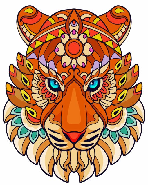 Tiger Head Mandala Diamond Painting