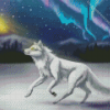 Wolf With Lights Diamond Painting Art