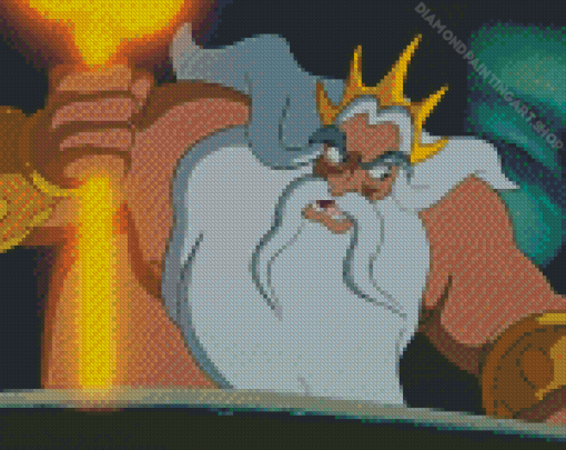 Ariel father king Triton Diamond Painting Art