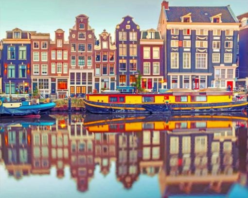 Amsterdam Canal 5D Diamond Painting Art