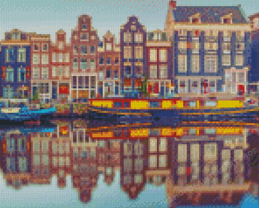 Amsterdam Canal 5D Diamond Painting Art