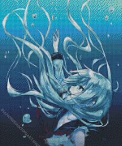Girl Drowning In Water Diamond Painting Art