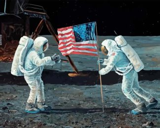 Apollo 11 Moon Landing Diamond Painting Art