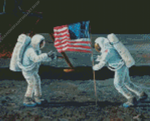 Apollo 11 Moon Landing Diamond Painting Art