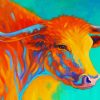 Colorful Longhorn Animal Diamond Painting Art