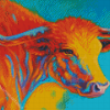 Colorful Longhorn Animal Diamond Painting Art