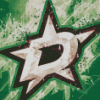 Dallas Stars Hockey Logo Diamond Painting Art