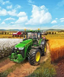 Farming Simulator Video Game Diamond Painting Art