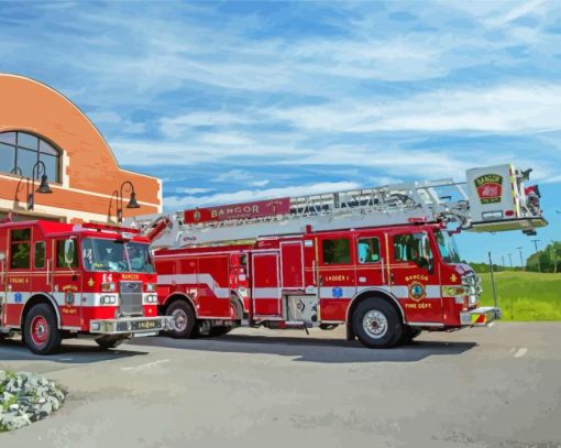 Fire Apparatus Diamond Painting Art