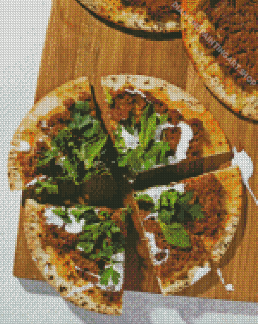 Lahmacun With White Sauce Diamond Painting Art