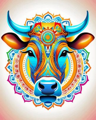 Mandala Cow Diamond Painting Art