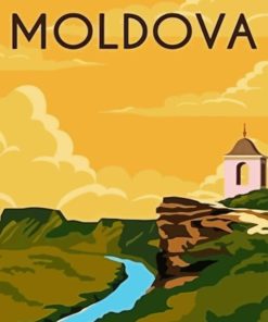 Moldova Poster Diamond Painting Art
