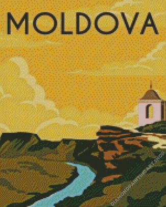 Moldova Poster Diamond Painting Art