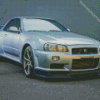 Nissan R34 Skyline Gtr Diamond Painting Art