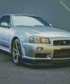 Nissan R34 Skyline Gtr Diamond Painting Art