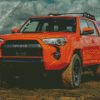 Orange Toyota 4Runner Diamond Painting Art