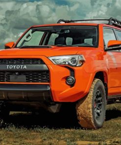 Orange Toyota 4Runner Diamond Painting Art