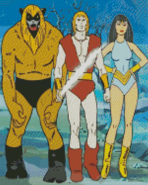 Thundarr The Barbarian Characters Diamond Painting Art