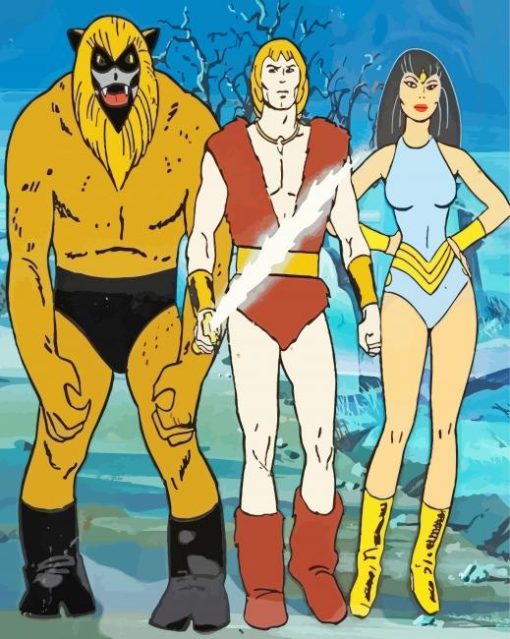 Thundarr The Barbarian Characters Diamond Painting Art