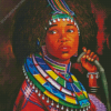 Abstract Maasai Girl Diamond Painting Art