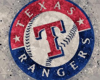 Baseball Texas Rangers Logo Diamond Painting Art