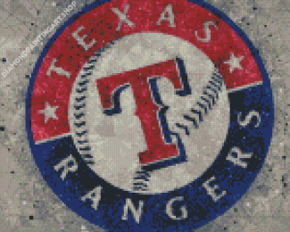 Baseball Texas Rangers Logo Diamond Painting Art
