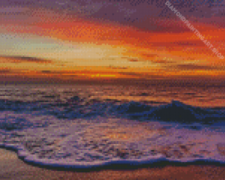 Colorful Sea Sunrise Diamond Painting Art