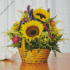 Flowers With Sunflowers Diamond Painting Art