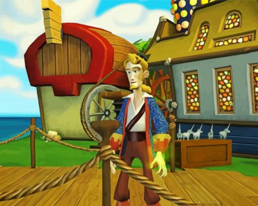 monkey Island Game Character Diamond Painting Art