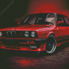 Red Bmw E30 Art Diamond Painting Art