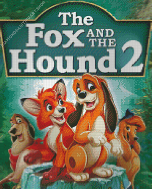 The Fox And Hound Poster Diamond Painting Art